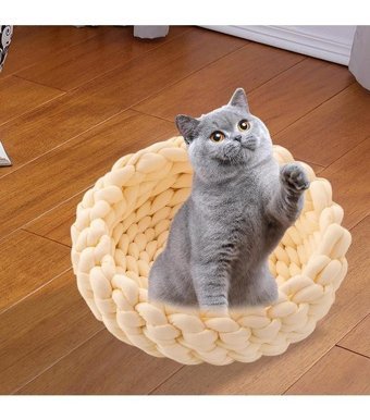 Magideal Suntek 40 cm Sepet Kedi Yatağı Koyu Mavi