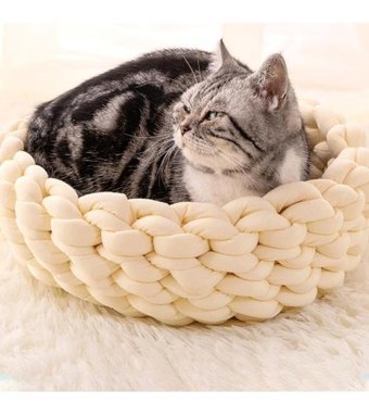 Magideal Suntek 40 cm Sepet Kedi Yatağı Koyu Mavi