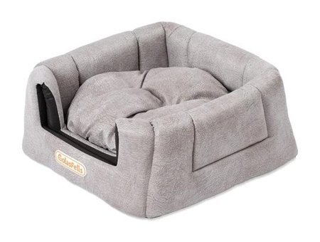 Petsesuar Yıkanabilir 45 x 45 cm Sepet Kedi Yatağı Gri