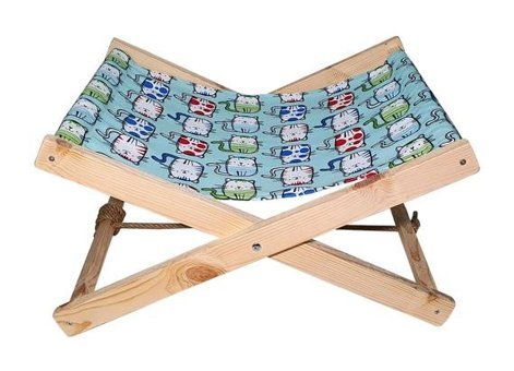 Barış Dizayn Sallanan Ayaklı Yıkanabilir 50 x 43 x 28 cm Sepet Kedi Yatağı Mint
