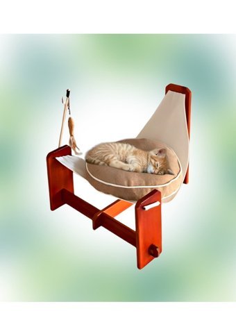 Havzoria Sallanan Ayaklı 50 x 50 x 20 cm Sepet Kedi Yatağı Çok Renkli