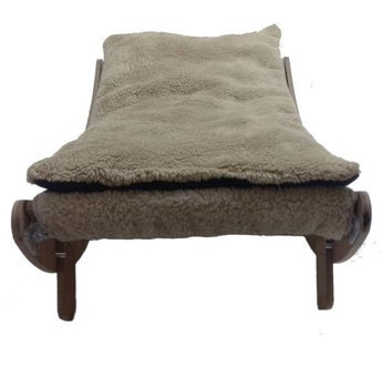 Optimal Sallanan Ayaklı 50 x 30 cm Sepet Kedi Yatağı Kahverengi