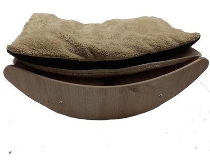 Optimal Sallanan Ayaklı 50 x 30 cm Sepet Kedi Yatağı Kahverengi