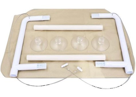 Magideal Suntek Vantuzlu 45 x 45 x 35 cm Sepet Kedi Yatağı Bej