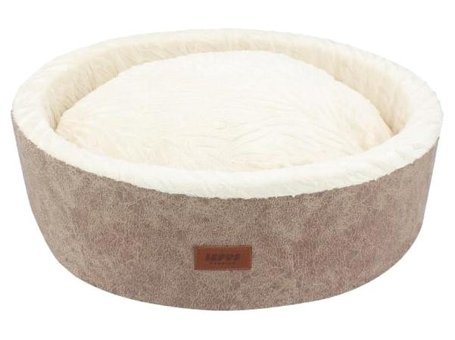 Lepus Yıkanabilir 50 x 17 cm Simit Kedi Yatağı Krem