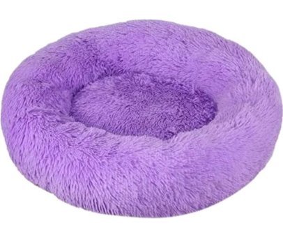 Forestbird Yıkanabilir 50 cm Simit Kedi Yatağı Mor