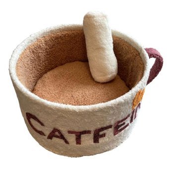 Let's Get Pet 40 x 25 cm Sepet Kedi Yatağı Krem