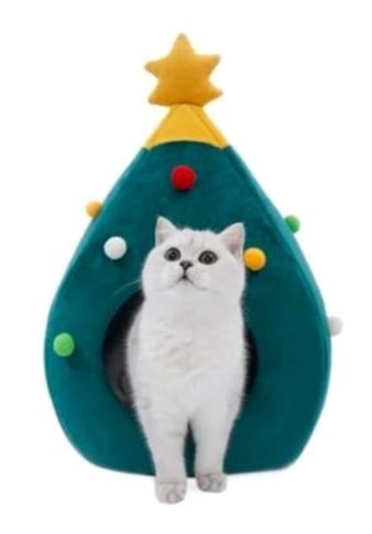 Doyapet 55 x 45 cm Üstü Kapalı Kedi Yatağı Yeşil