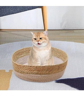 Magideal Suntek 41 x 47 cm Sepet Kedi Yatağı Kahverengi