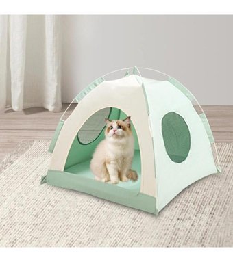Magideal Suntek 50 x 50 x 45 cm Üstü Kapalı Kedi Yatağı Yeşil