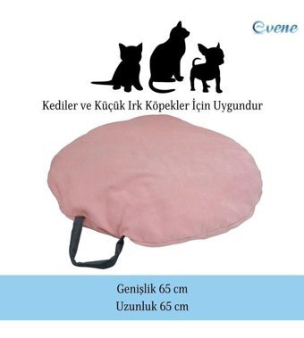 Evene 65 cm Simit Kedi Yatağı Gri