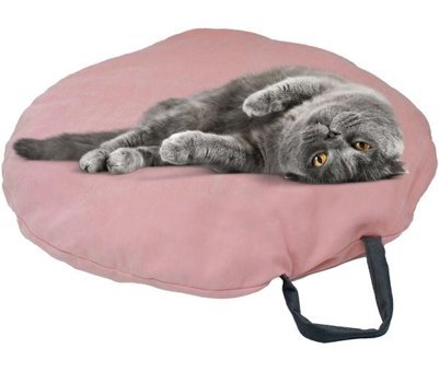 Evene 65 cm Simit Kedi Yatağı Gri