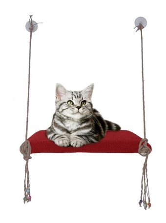 Patiderm Vantuzlu 35 x 50 cm Sepet Kedi Yatağı Kırmızı