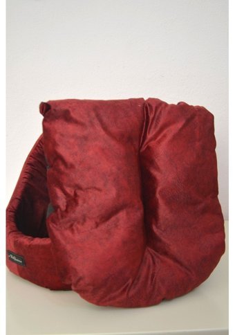 Greenpet 45 x 40 x 35 cm Üstü Kapalı Kedi Yatağı Mavi
