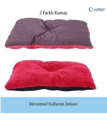 Evene 50 x 35 cm Sepet Kedi Yatağı Pembe