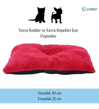 Evene 50 x 35 cm Sepet Kedi Yatağı Pembe