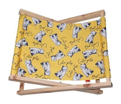 Barış Dizayn Sallanan Ayaklı 50 x 43 x 28 cm Sepet Kedi Yatağı Sarı