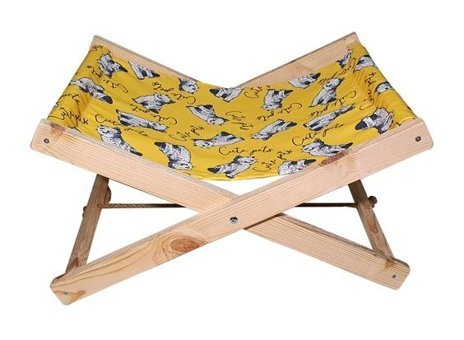 Barış Dizayn Sallanan Ayaklı 50 x 43 x 28 cm Sepet Kedi Yatağı Sarı