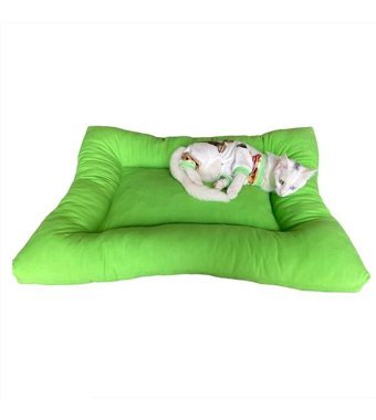Kemique 80 x 55 cm Simit Kedi Yatağı Yeşil