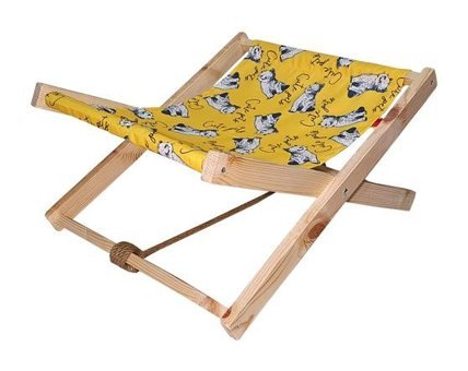 Barış Dizayn Sallanan Ayaklı 50 x 43 x 28 cm Sepet Kedi Yatağı Sarı