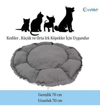 Evene Yıkanabilir 50 cm Sepet Kedi Yatağı Pembe