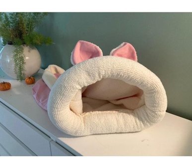 Let's Get Pet 65 x 45 cm Üstü Kapalı Kedi Yatağı Pembe