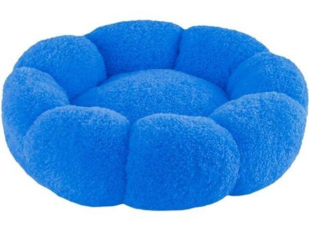 Sdy Pet Yıkanabilir 50 x 50 cm Simit Kedi Yatağı Mavi
