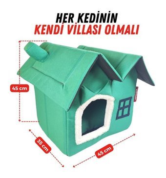 Xpermate 45 x 35 x 45 cm Üstü Kapalı Kedi Yatağı Pembe
