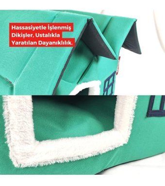 Xpermate 45 x 35 x 45 cm Üstü Kapalı Kedi Yatağı Pembe