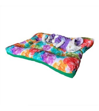 Kemique Yıkanabilir 80 x 55 cm Sepet Kedi Yatağı Çok Renkli