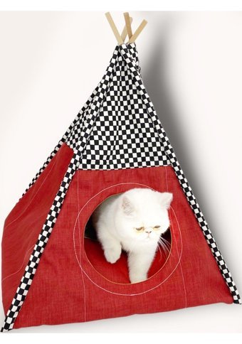Kemique 56 x 42 cm Üstü Kapalı Kedi Yatağı Siyah - Yeşil