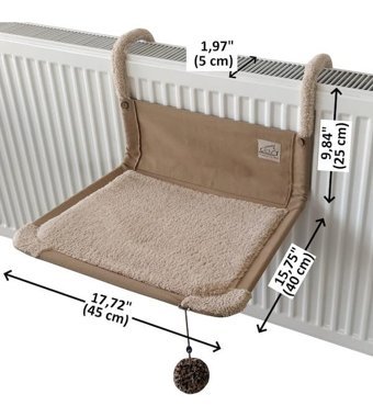 Akat Cosy Comfort Vantuzlu 45 x 38 cm Kalorifer Kedi Yatağı Kahverengi
