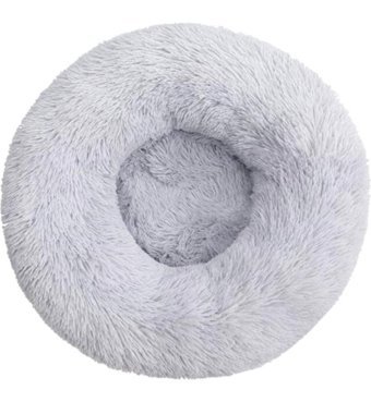 Forestbird Yıkanabilir 50 cm Simit Kedi Yatağı Gri