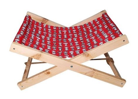 Barış Dizayn Sallanan Ayaklı 50 x 43 x 28 cm Sepet Kedi Yatağı Kırmızı