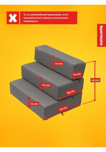 Xpermate 14 x 14 cm Sepet Kedi Yatağı Antrasit