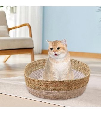 Magideal Suntek 34 x 40 cm Sepet Kedi Yatağı Kahverengi