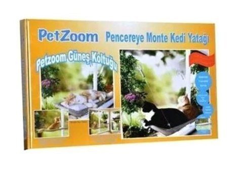 Petzoom Vantuzlu 53 x 30 cm Sepet Kedi Yatağı Çok Renkli