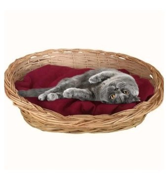 Mask 45 cm Sepet Kedi Yatağı Bej