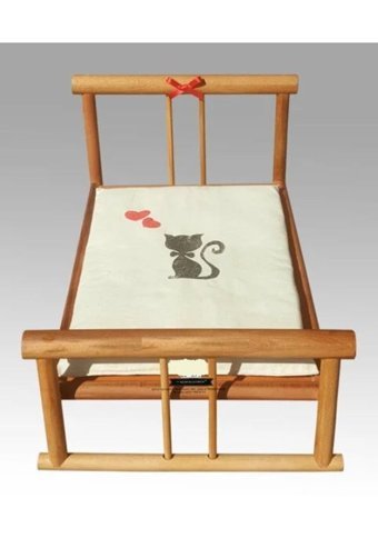 Kedigram Kedi Kulübesi Ayaklı 61 x 40 cm Sepet Kedi Yatağı Kahverengi