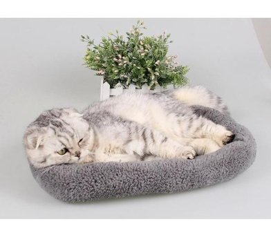 Magideal Suntek Yıkanabilir 42 x 28 cm Sepet Kedi Yatağı Gri
