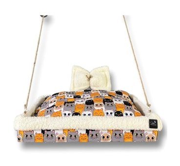 Kurra Store Ayaklı 35 x 50 cm Sepet Kedi Yatağı Çok Renkli
