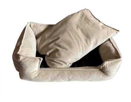 Brt Pet 60 x 45 cm Sepet Kedi Yatağı Beyaz - Krem