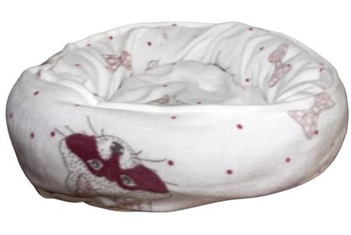 Pet Miyav 40 cm Simit Kedi Yatağı Beyaz