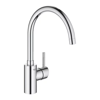 Grohe Concetto 32661003 Kuğu Tek Girişli Aç Kapa Eviye Bataryası Gümüş