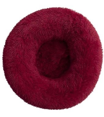 Forestbird Yıkanabilir 50 cm Simit Kedi Yatağı Kırmızı