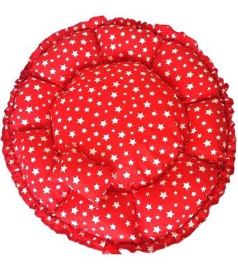 Patiderm Yıkanabilir 45 x 45 cm Sepet Kedi Yatağı Kırmızı