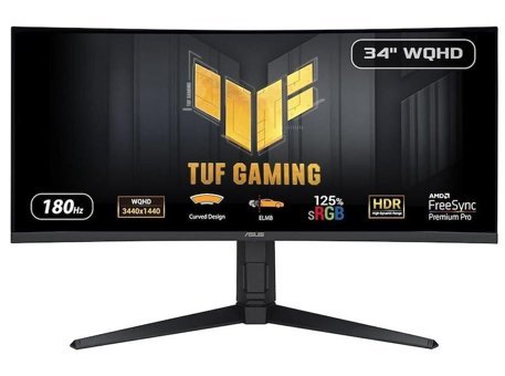 Asus TUF Gamıng VG34VQL3A 180 Hz 1 ms 34 inç 3440 x 1440 px Kavisli VA Hoparlörlü HDMI Freesync UWQHD LED Oyuncu Monitör
