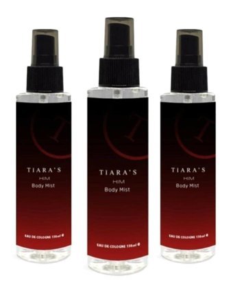 Tiaras Him Nemlendirici Erkek Vücut Spreyi 3x150 ml