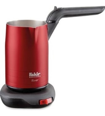 Fakir River Katlanabilir Tek Hazneli Otomatik 300 ml Su Hazneli 4 Fincan 800 W Kırmızı Türk Kahvesi Makinesi