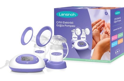 Lansinoh 2'si 1 Arada Çiftli Elektrikli Göğüs Pompası